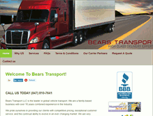 Tablet Screenshot of bearstransport.com